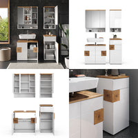 Vicco Set di mobili da bagno Bianco 4 parti