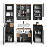 Vicco Set mobili bagno Antracite 5 parti