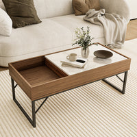 Vicco Tavolino da salotto Noce 105 x 50 cm