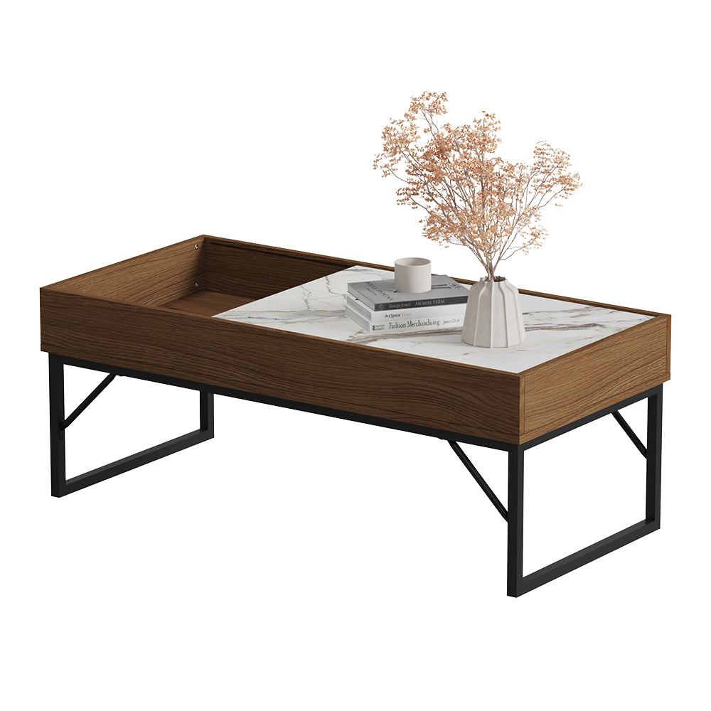 Vicco Tavolino da salotto Noce 105 x 50 cm