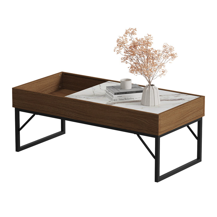 Vicco Tavolino da salotto Noce 105 x 50 cm