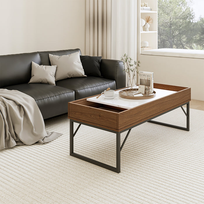 Vicco Tavolino da salotto Noce 105 x 50 cm