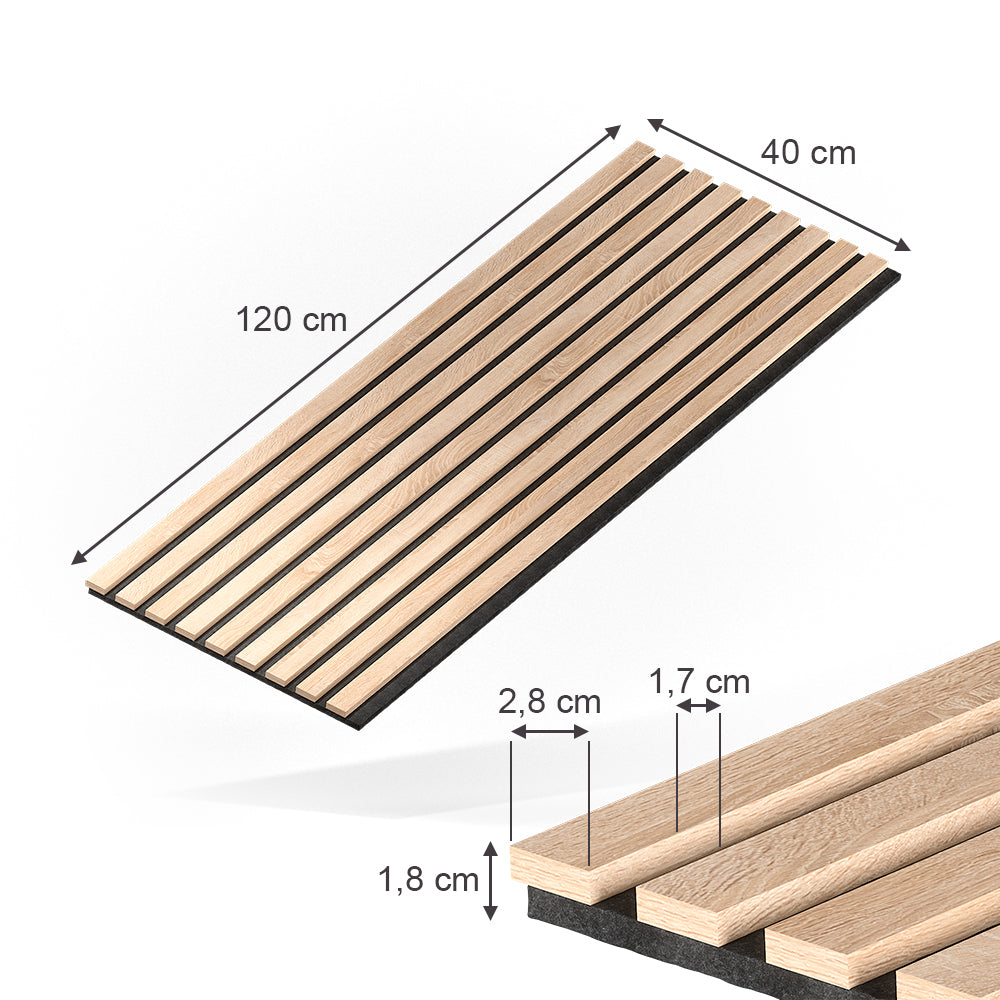 Vicco pannello a parete Rovere 4 pezzi