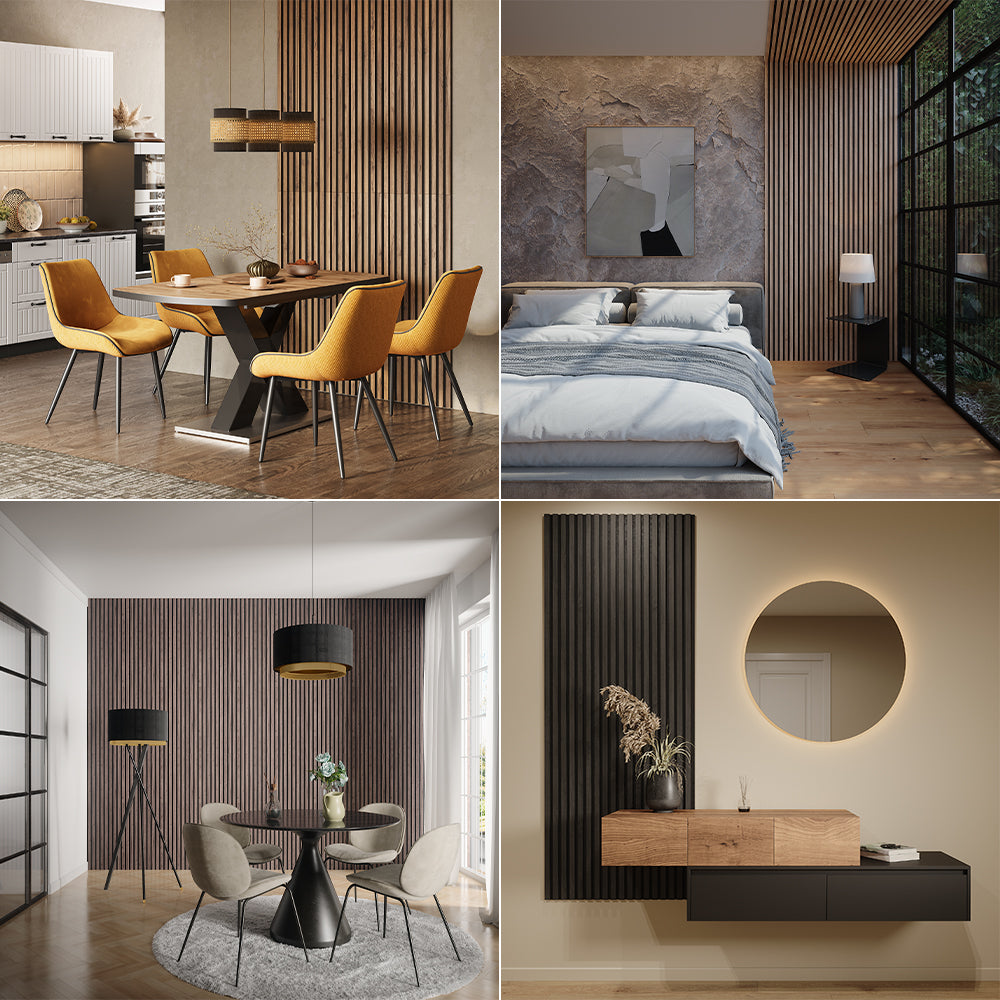 Vicco Pannelli a parete Rovere 8 pezzi