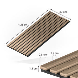 Vicco Pannelli a parete Noce 8 pezzi