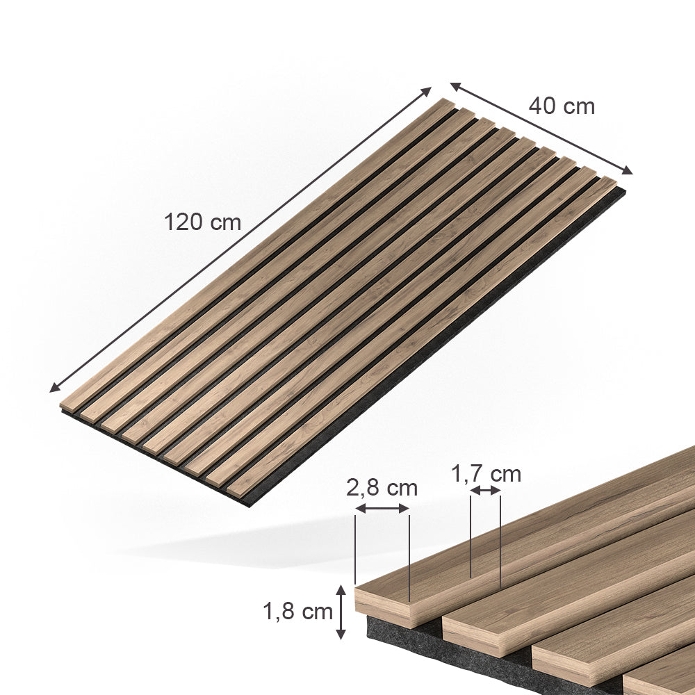 Vicco Pannelli a parete Noce 4 pezzi