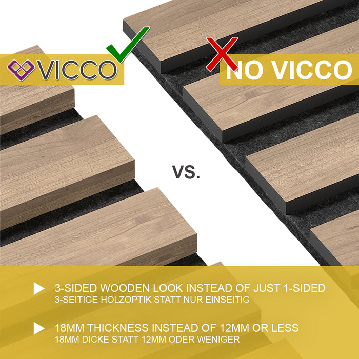 Vicco Pannelli a parete Noce 8 pezzi