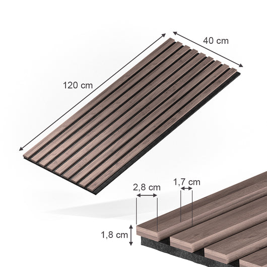 Vicco Pannelli a parete Noce/marrone 12 pezzi