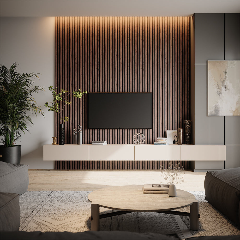 Vicco Pannelli a parete Noce/marrone 4 pezzi