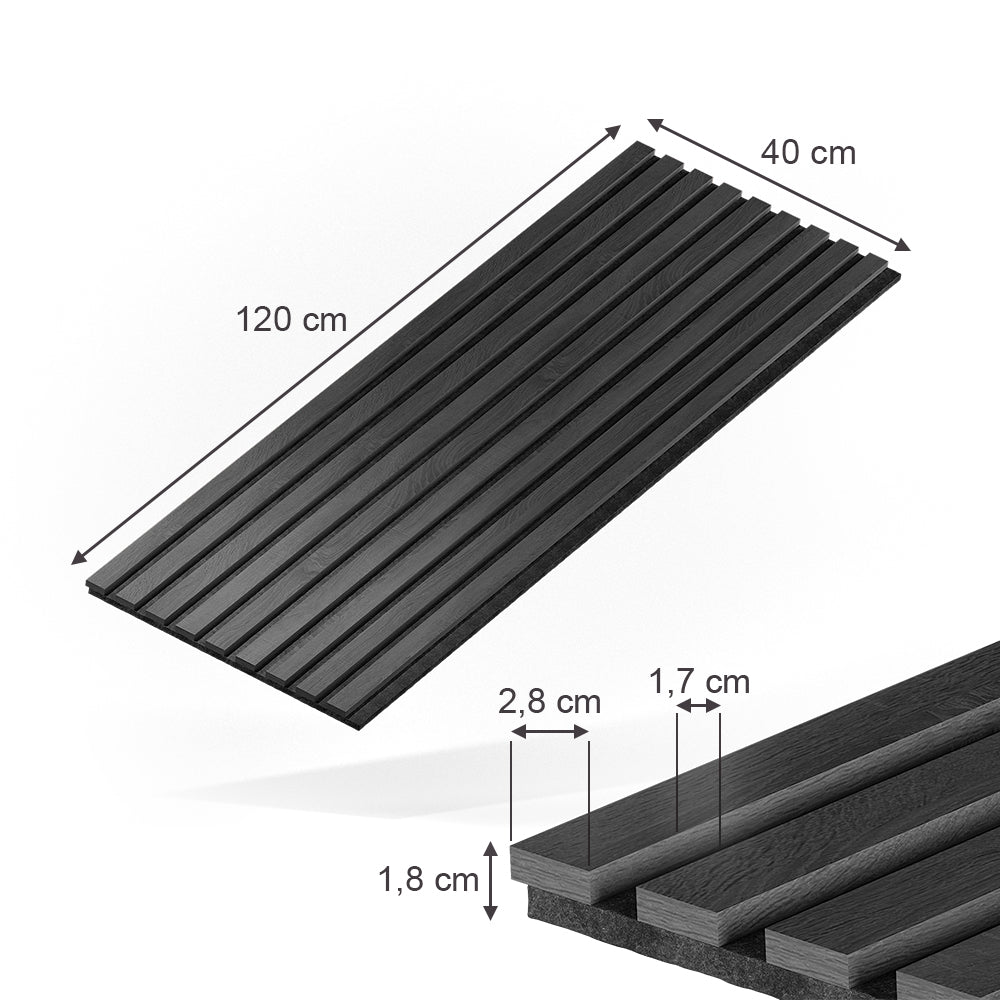 Vicco Pannelli a parete Quercia nera 8 pezzi