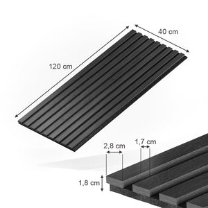 Vicco Pannelli a parete Quercia nera 12 pezzi