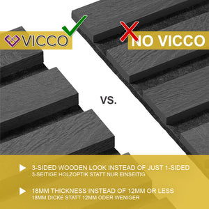 Vicco Pannelli a parete Quercia nera 8 pezzi