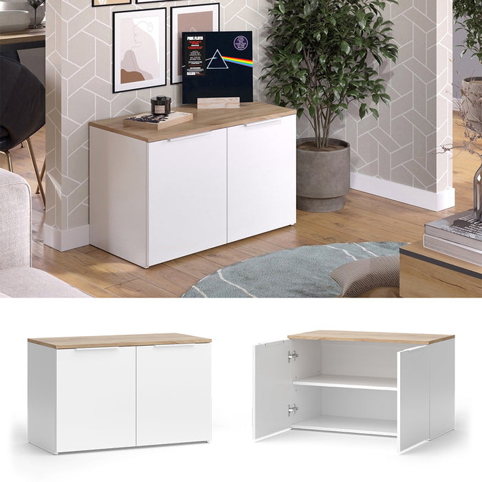Vicco Credenza Bianco/Sonoma 40 x 50 cm con 2 porte