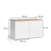 Vicco Credenza Bianco/Sonoma 40 x 50 cm con 2 porte