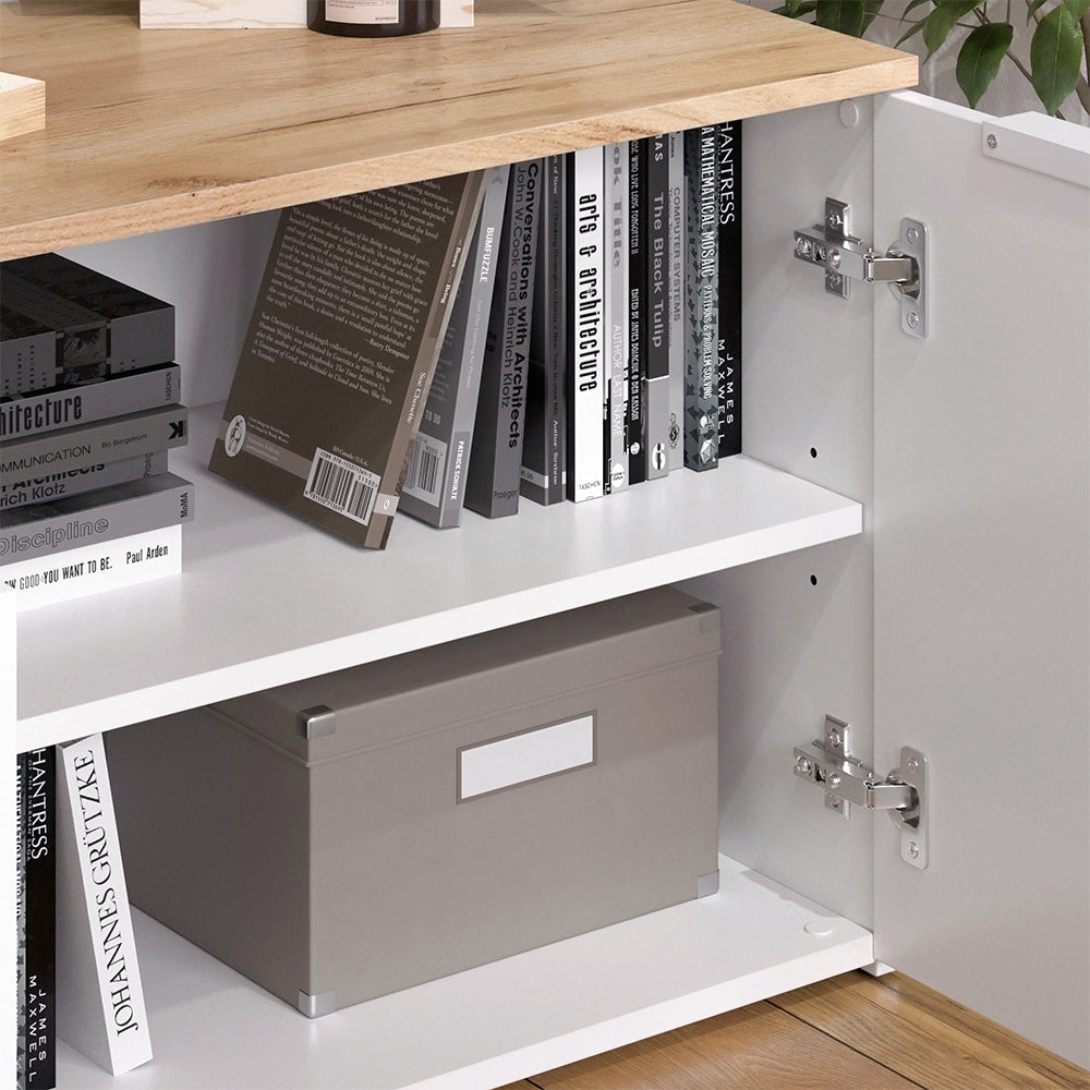 Vicco Credenza Bianco/Sonoma 40 x 50 cm con 2 porte