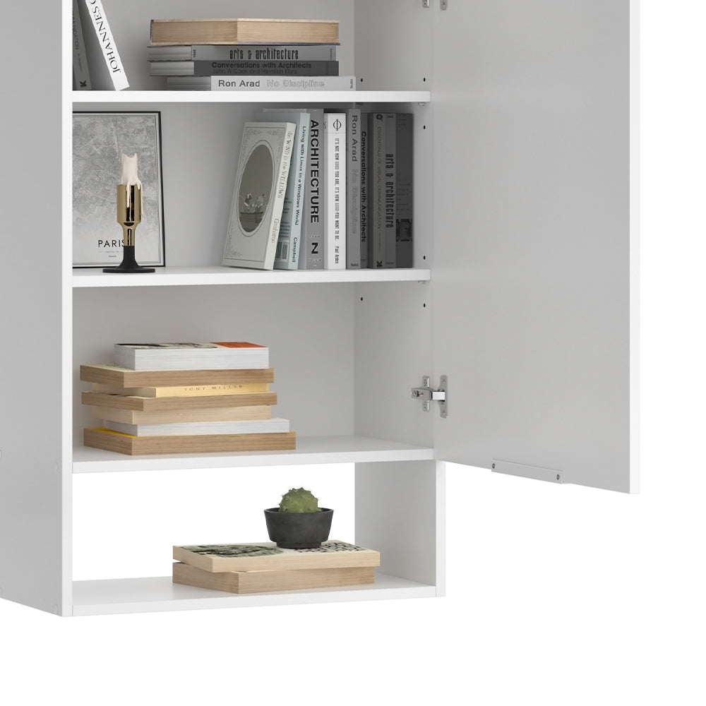 Vicco Parete attrezzata Bianco/Sonoma 5 parti