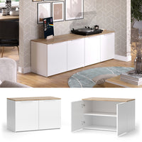 Vicco Parete attrezzata soggiorno Bianco/Sonoma 2 parti