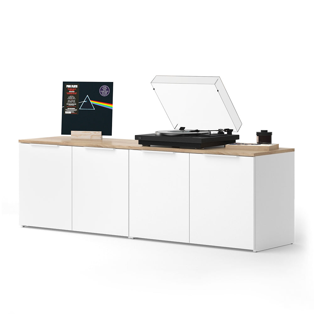 Vicco Parete attrezzata soggiorno Bianco/Sonoma 2 parti