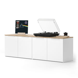 Vicco Parete attrezzata soggiorno Bianco/Sonoma 2 parti