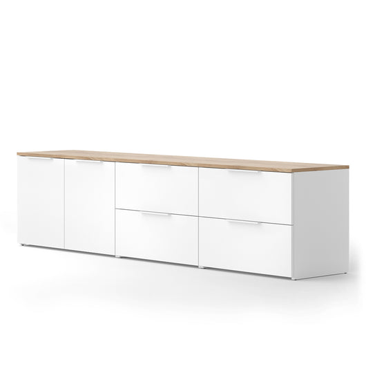 Vicco Parete attrezzata soggiorno Bianco/Sonoma 3 parti