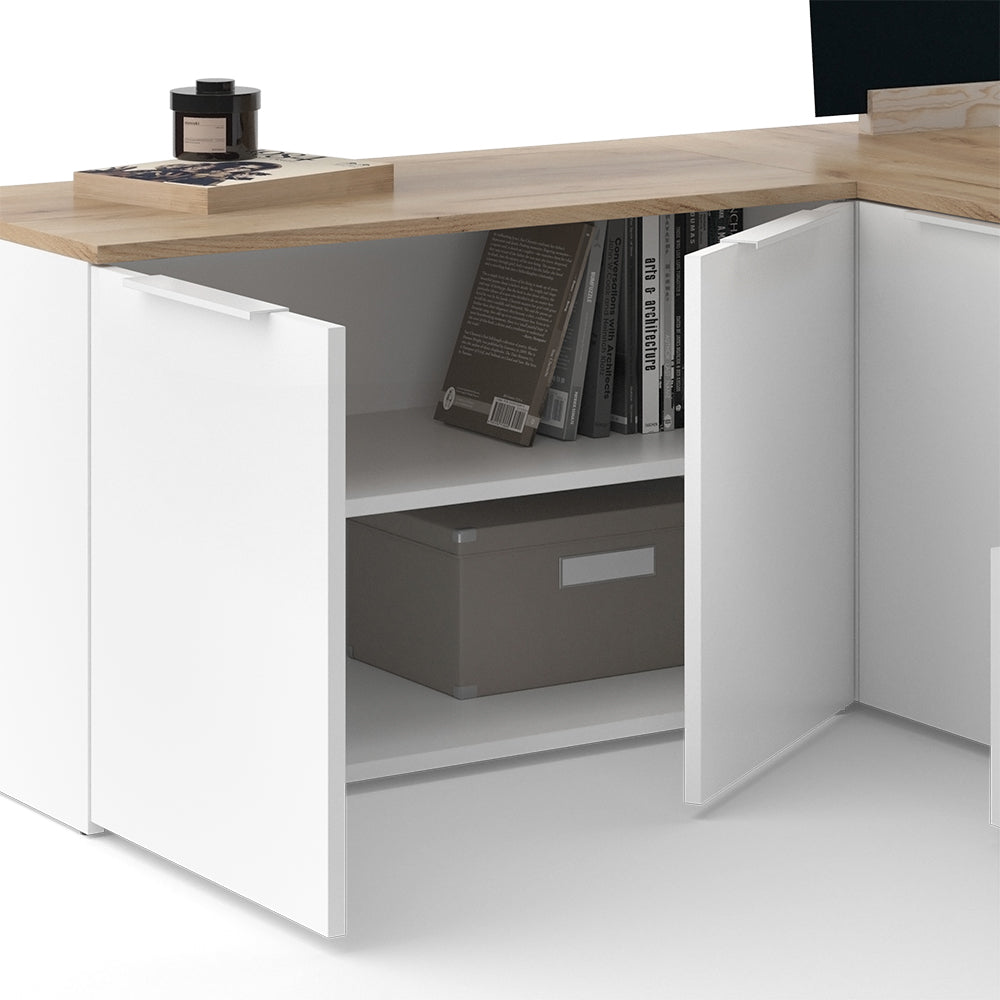 Vicco Parete attrezzata soggiorno Bianco/Sonoma 9 parti