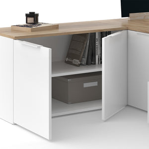 Vicco Parete attrezzata soggiorno Bianco/Sonoma 5 parti