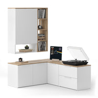 Vicco Parete attrezzata soggiorno Bianco/Sonoma 5 parti