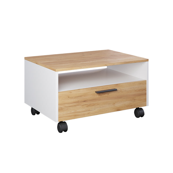 Vicco Tavolino Rovere bianco/dorato 70 x 52.4 cm