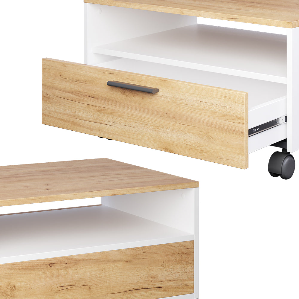 Vicco Tavolino Rovere bianco/dorato 70 x 52.4 cm