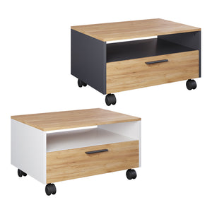 Vicco Tavolino Rovere bianco/dorato 70 x 52.4 cm