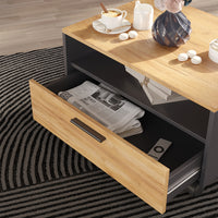 Vicco Tavolino Antracite/quercia dorata 70 x 52.4 cm