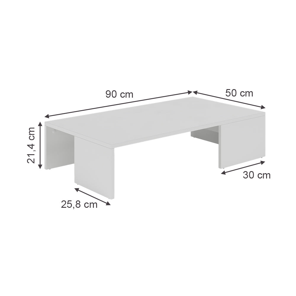 Vicco Tavolino Bianco 90 x 21.4 cm