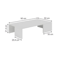Vicco Tavolino Bianco 90 x 21.4 cm