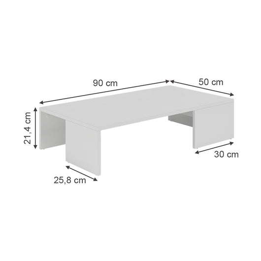 Vicco Tavolino Bianco 90 x 21.4 cm