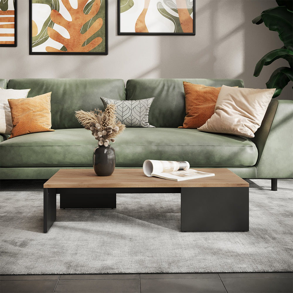 Vicco Tavolino Antracite/quercia dorata 90 x 21.4 cm