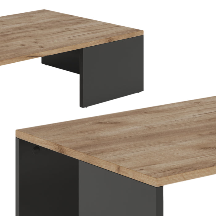 Vicco Tavolino Antracite/quercia dorata 90 x 21.4 cm