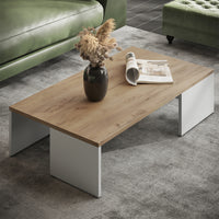 Vicco Tavolino Rovere bianco/dorato 90 x 21.4 cm