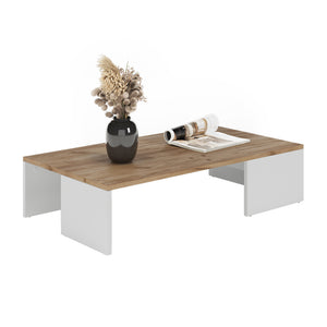 Vicco Tavolino Rovere bianco/dorato 90 x 21.4 cm