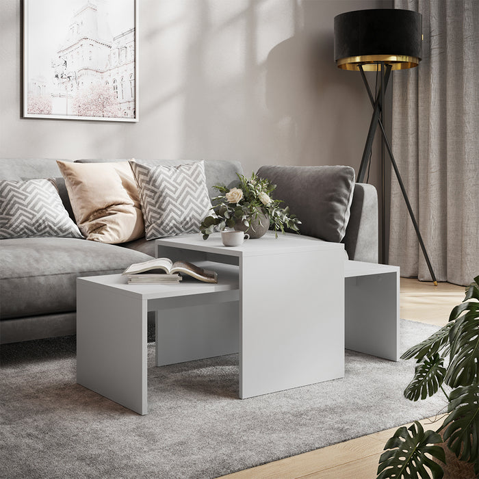 Vicco Set di tavolini Bianco 100 x 48 cm 2 parti