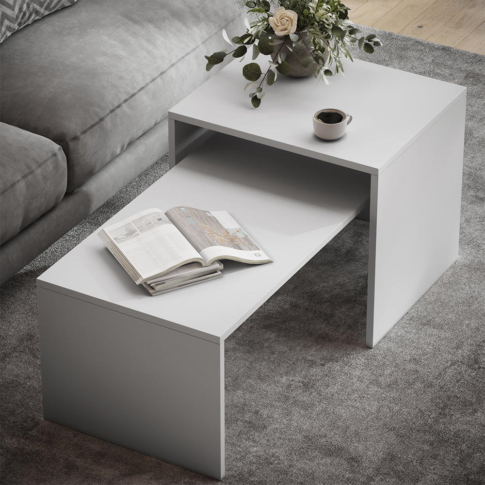 Vicco Set di tavolini Bianco 100 x 48 cm 2 parti