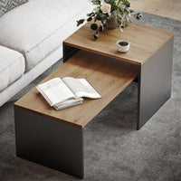 Vicco Set di tavolini Antracite/quercia dorata 100 x 48 cm , 2 parti