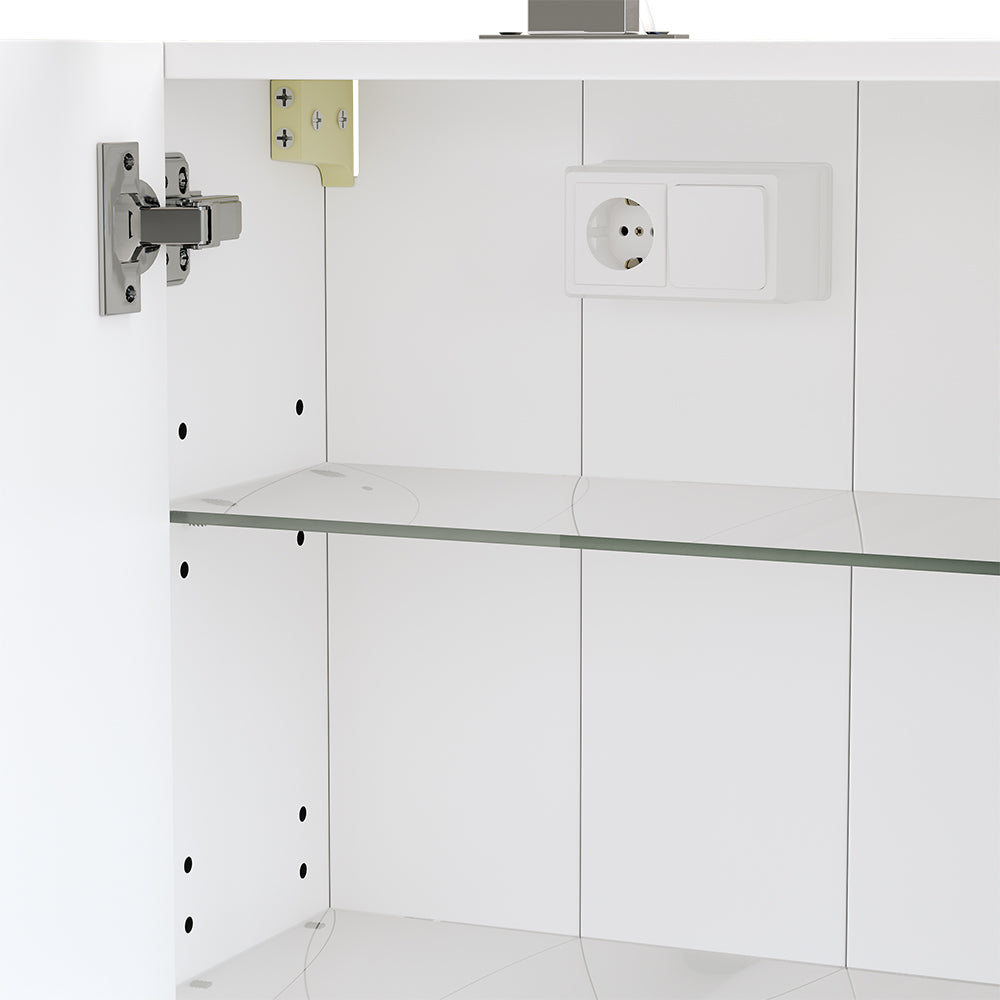 Vicco Mobile a specchio per il bagno Bianco 40 x 60 cm con illuminazione a LED