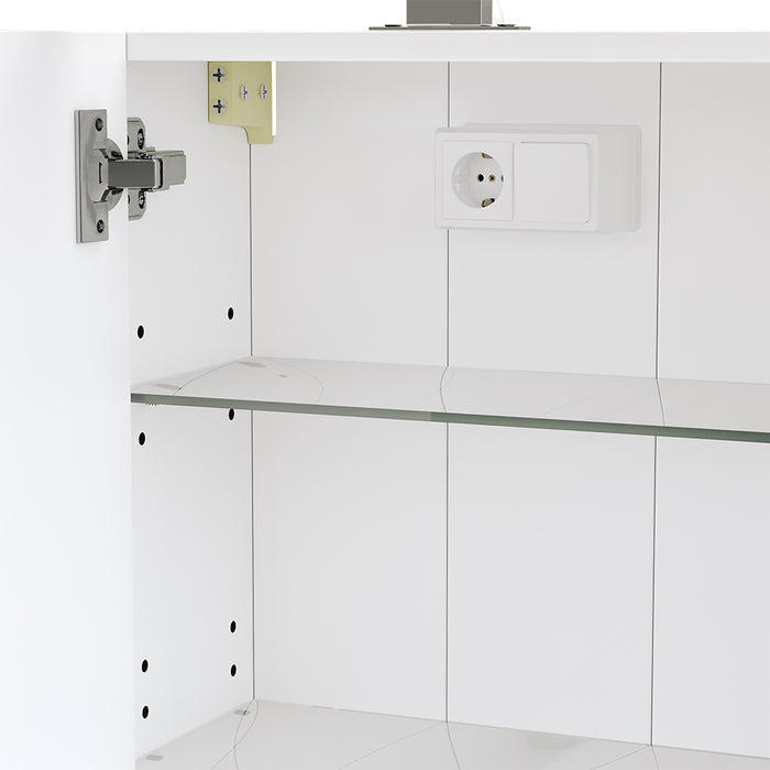 Vicco Mobile a specchio per il bagno Bianco 40 x 60 cm con illuminazione a LED