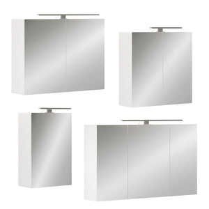 Vicco Mobile a specchio per il bagno Bianco 80 x 60 cm con illuminazione a LED