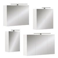 Vicco Mobile a specchio per il bagno Bianco 40 x 60 cm con illuminazione a LED