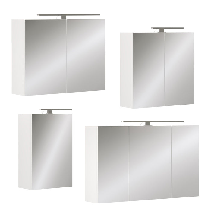 Vicco Mobile a specchio per il bagno Bianco 40 x 60 cm con illuminazione a LED