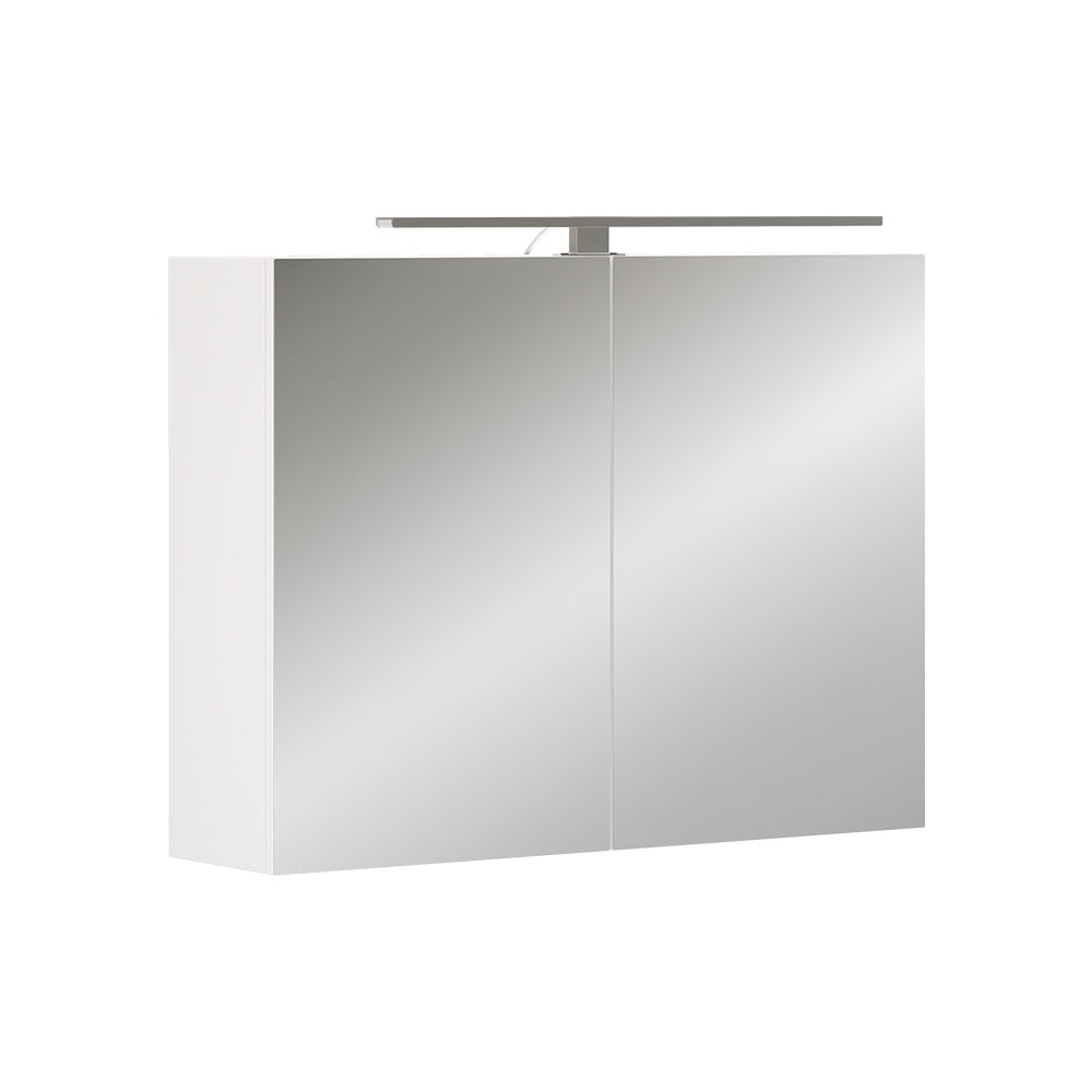 Vicco Mobile a specchio per il bagno Bianco 80 x 60 cm con illuminazione a LED
