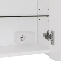 Vicco Mobile a specchio per il bagno Bianco 80 x 60 cm con illuminazione a LED