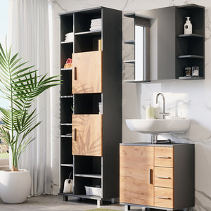 Vicco Mobile alto Antracite/quercia dorata 60.2 x 190 cm