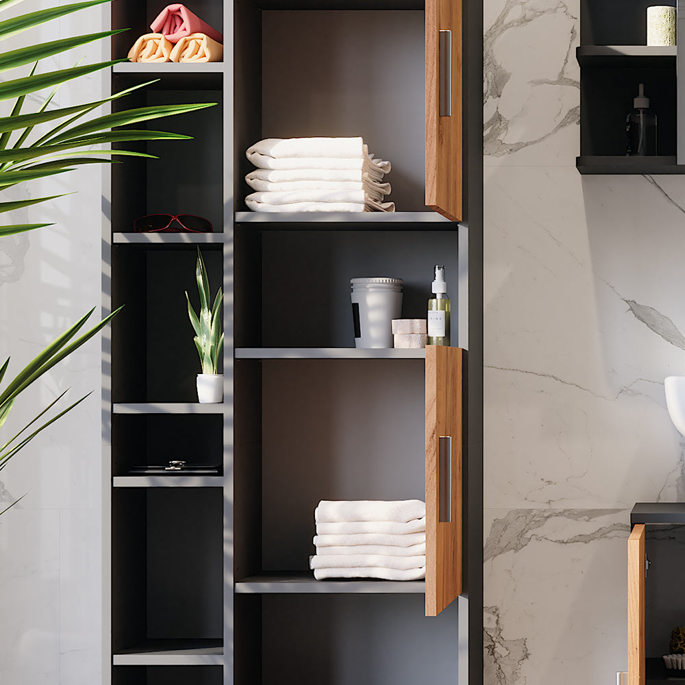 Vicco Mobile alto Antracite/quercia dorata 60.2 x 190 cm